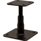 Pied de poteau réglable 100/150 noir / pce