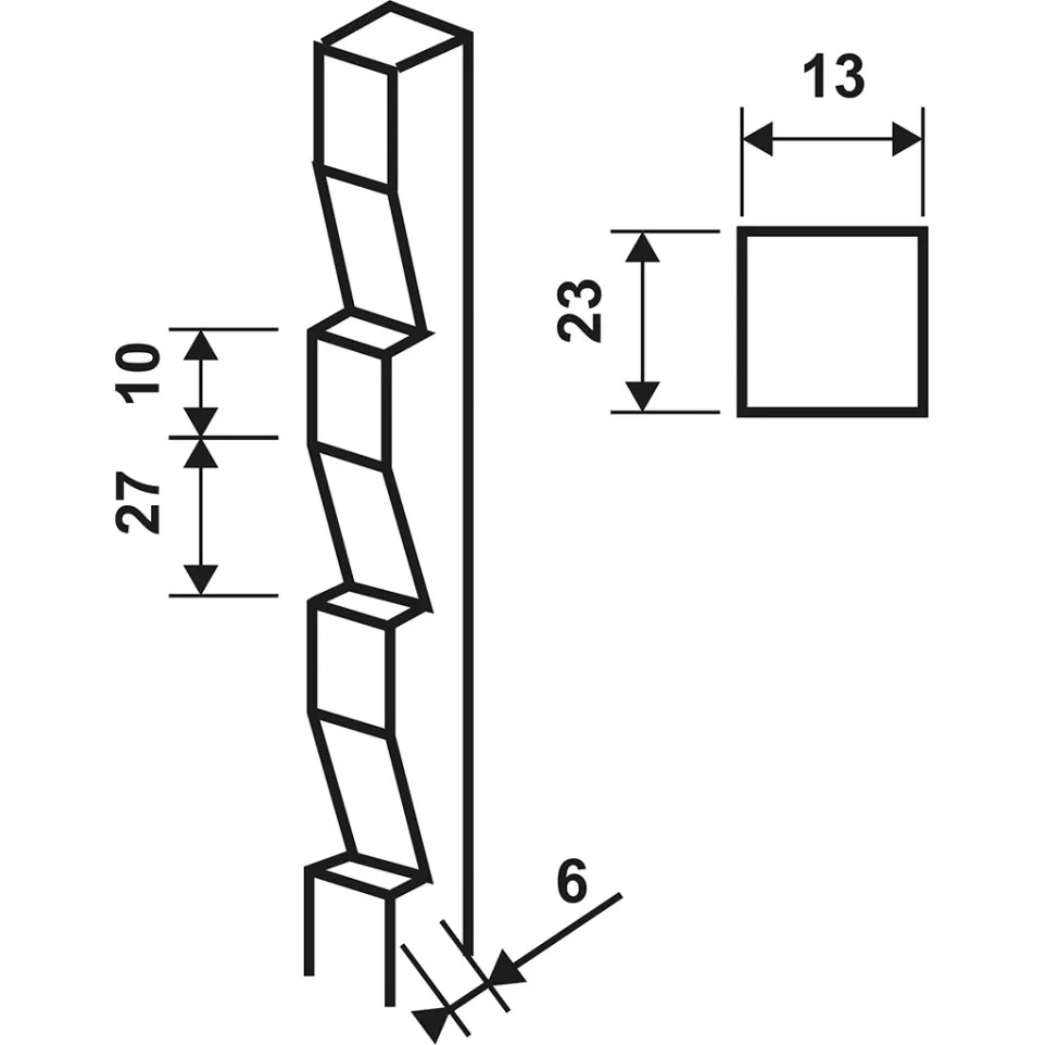 Crémaillère chêne naturel 1er choix...