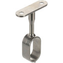 Support de barre penderie ovale centrale 30x15mm nickelé / pce