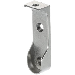 Support de barre penderie ovale sous étagère 30x15mm nickelé / pce