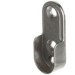 Support de barre penderie ovale 30x15mm nickelé / pce