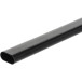 Ovale kledingstang 30x15x1,0mm mat zwart staal / 3m