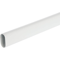 Tube de penderie ovale 30x15x0,7mm acier blanc / 3m