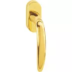 Hoppe Atlanta Secustik 90 Degree Tilt and Turn Window Handle 32-42 mm Polished Brass with 2 M5x45 & 50 Screws per piece