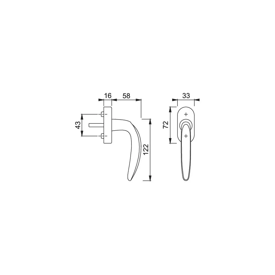 Hoppe Atlanta 90Â° Secustik 32-42mm...