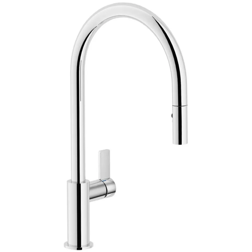 Nobili gooseneck kitchen faucet with...