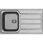 Évier Pyramis EasyFix Athena 1 bac+égouttoir 860x500mm inox / pce