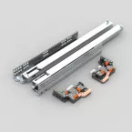 Paar Magic-Move volledig uittrekbare loopwagens met soft close, lengte 500mm max.40kg + clips / pce