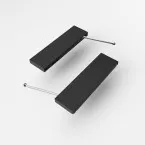 Dark Gray Door Opener without Cover for Cabinet with 4 to 6 Pivot-Star, Stylish and Pivot-Pro Hinges, Damper and Soft-Close