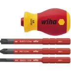 Tournevis avec jeu de porte-embout electric slimVario Wiha / pce
