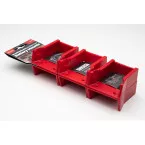Red Battery Holder for Milwaukee M18 BM-MW18-RED6 / 6 pieces