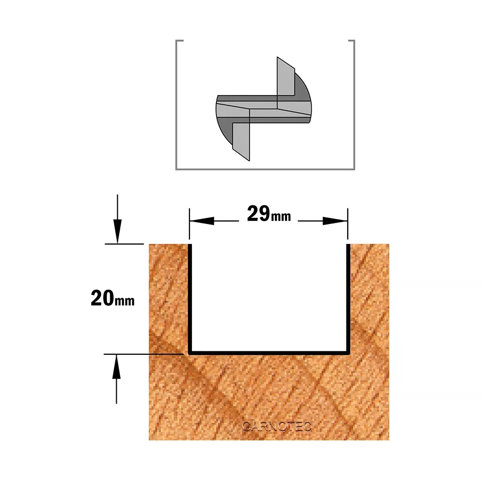 Fraise à rainurer droite Ø29mm / pce