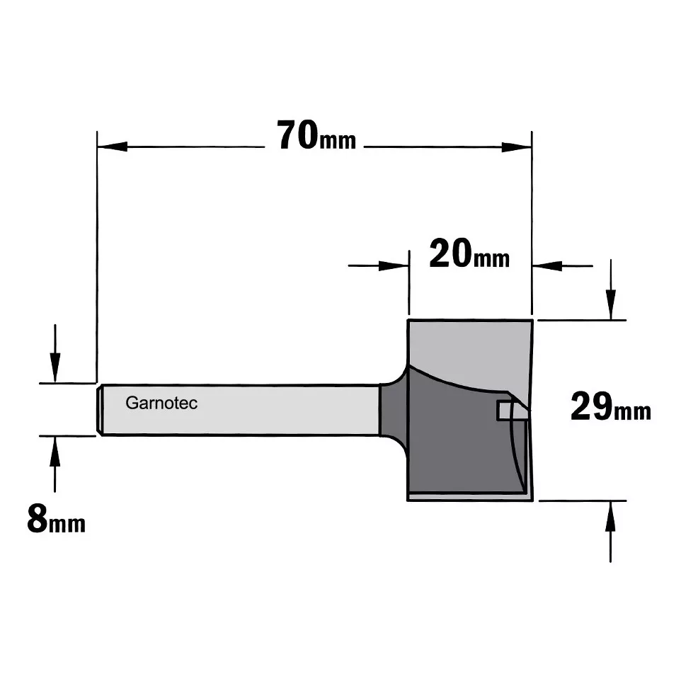 Fraise à rainurer droite Ø29mm / pce