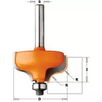 2-snijdende hardmetalen sierfrees D 28,7mm / pce