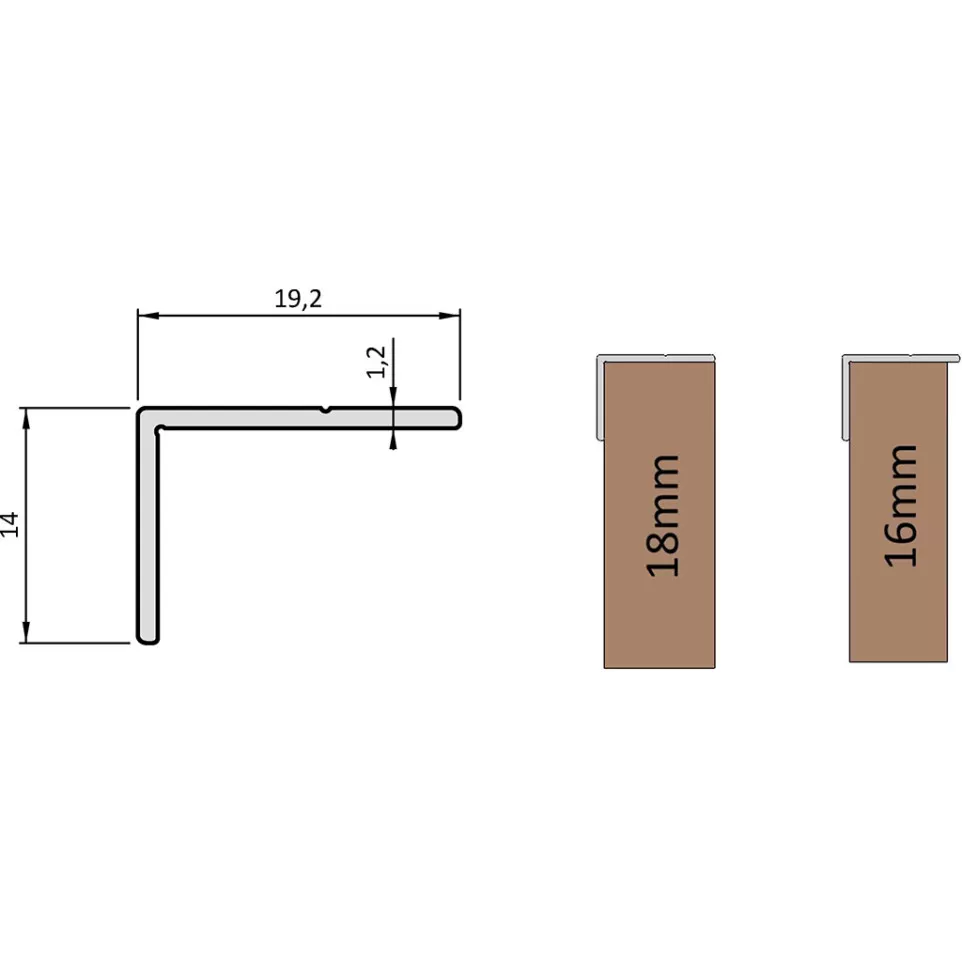 Bronze Anodized Aluminum L Profile...