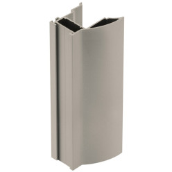 Profil poignée NOVO S 18/4 aluminium anodisé bronze pour panneaux bois épaisseur 18mm ou verre épaisseur 4mm longueur 2,70m / 2.