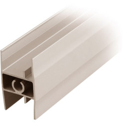 Brons geanodiseerd aluminium tussendeurprofiel om vast te schroeven voor 18mm dikke houten panelen of 4mm dik glas NOVO S 18/4 e