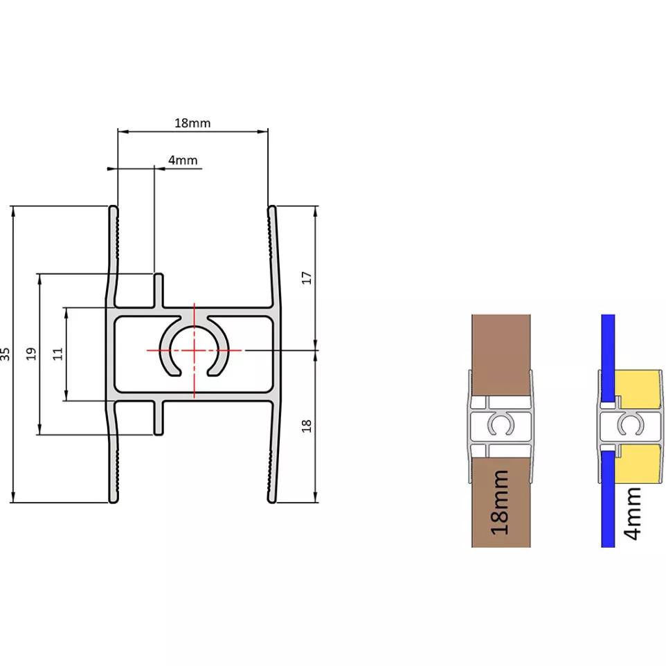 Profil intermédiaire de porte...