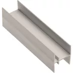 Brons geanodiseerd aluminium tussendeurprofiel voor 18mm dikke houten panelen of 4mm dik glas NOVO S 18/4 en LOCA 18/4, lengte 3