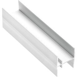 Wit aluminium tussendeurprofiel voor NOVO S 18/4 en NERO 18/4 schuifdeuren, lengte 3m / 3m