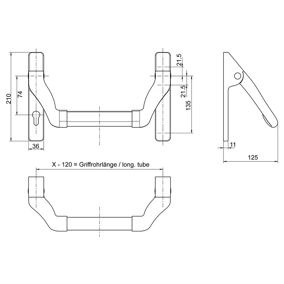 Mécanisme antipanique GU plaque...