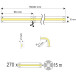 COB LED strip 15mx10mm 480 LED/m IP20 neutraal wit 132W-24V / 15m