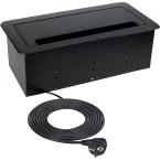 INBOX Pop-Up Outlet 2 Sockets USB A USB C HDMI RJ45 Black per piece