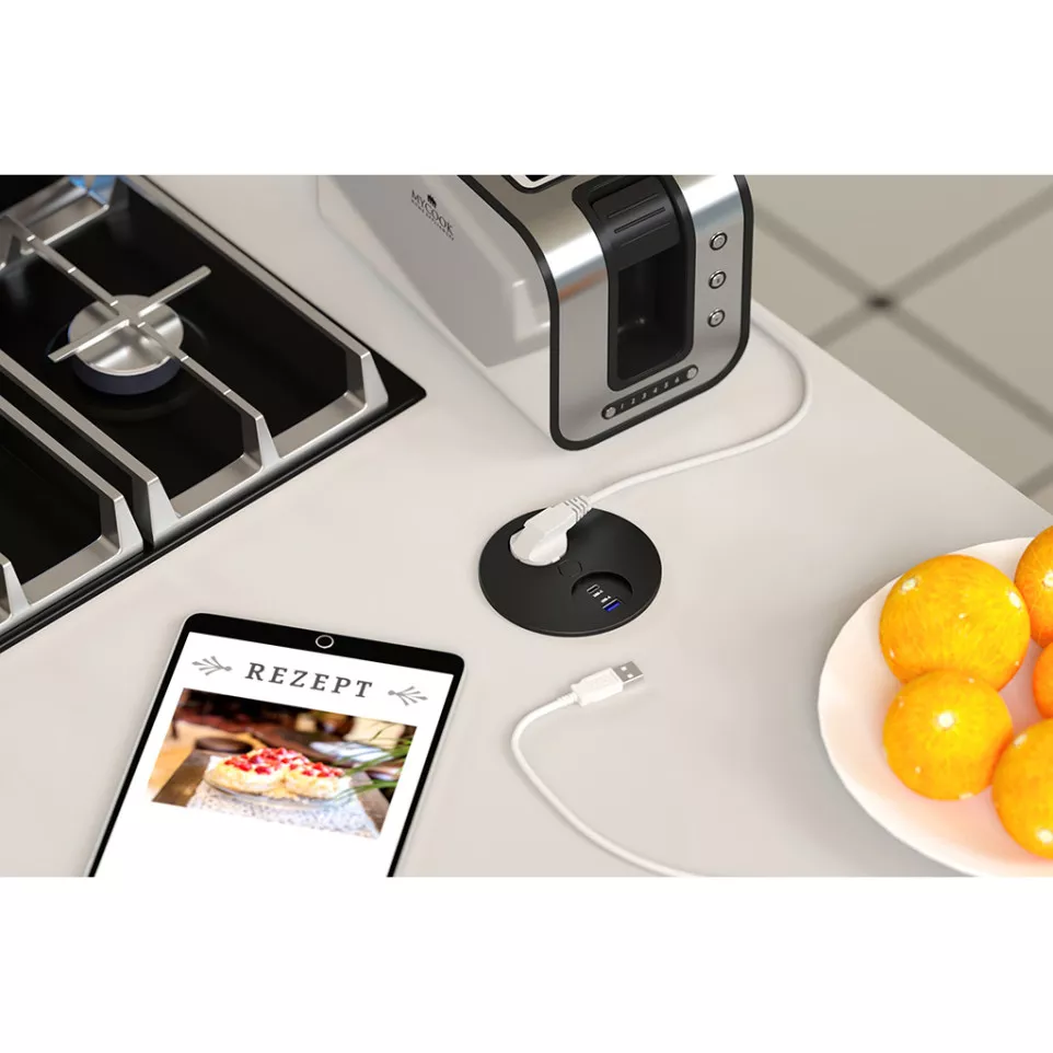 Round Duplex Pop-Up Power Outlet...