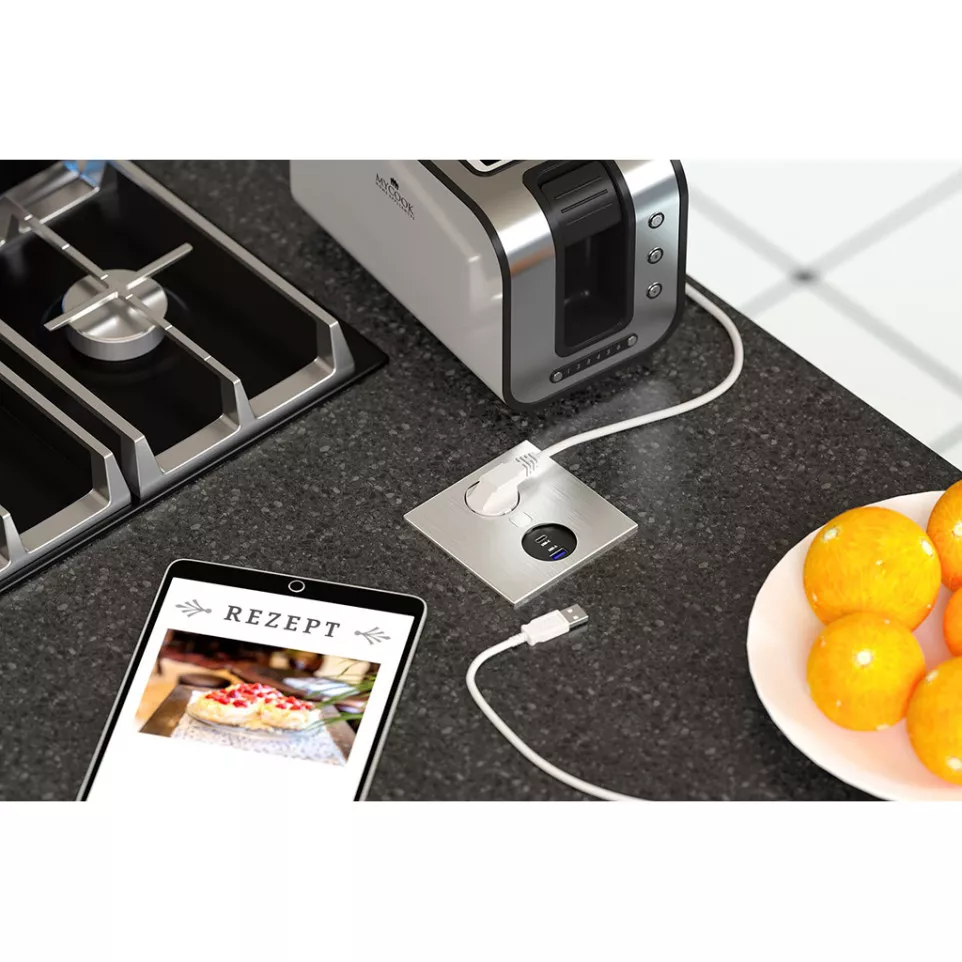 Square Recessed Power Strip Duplex...