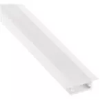 Recessed In-Line Mini XL 14x6mm White Aluminum LED Profile with Opal Cover / 2m