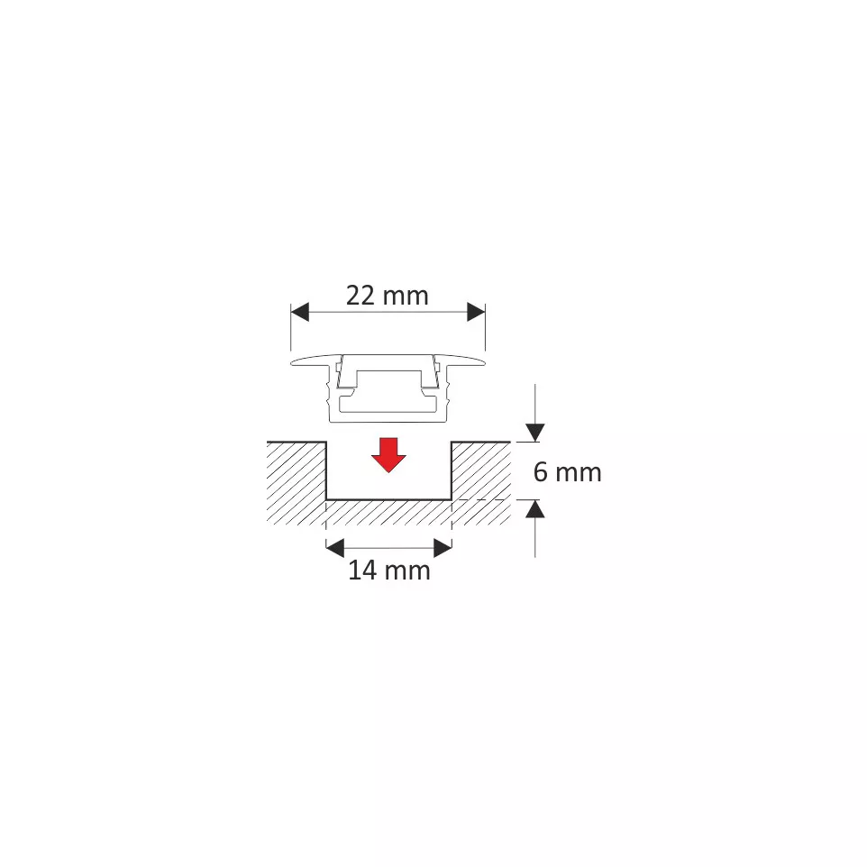 Profil Led encastrer In-Line mini XL...