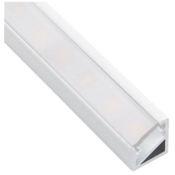 Profil Led appliquer Tri-Line mini 16x14x10mm alu blanc + cover opal / 2m