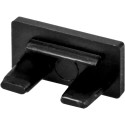 Embout d'extrémité pour profil Line mini fermé PVC noir / pce