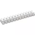 12 Connector Strip 2 Way for 0.5–2.5mm² White PVC Cables per Piece