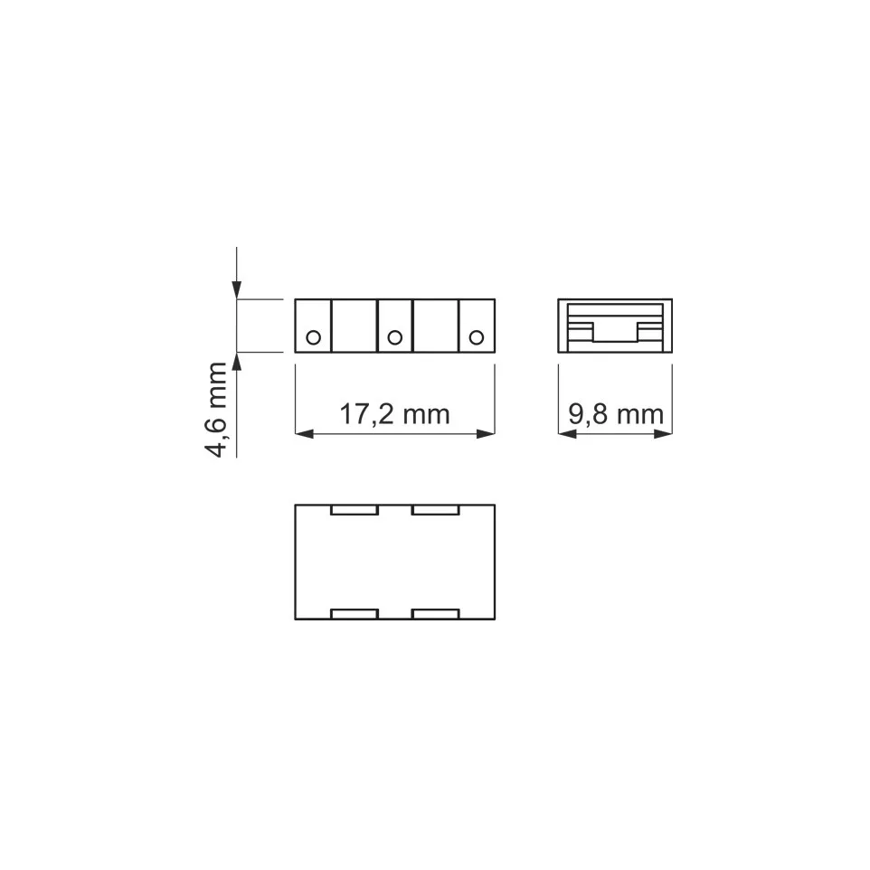 Mini connecteur 10mm 2 rubans LED COB...