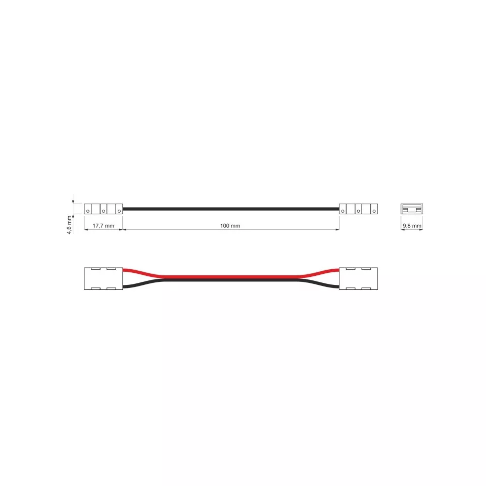 10mm Mini Connector Cable for 2 COB...