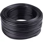 Power supply cable 2x0.75mm² 220V black per meter