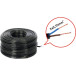 Câble d'alimentation 2x0,75mm² 220V noir / m