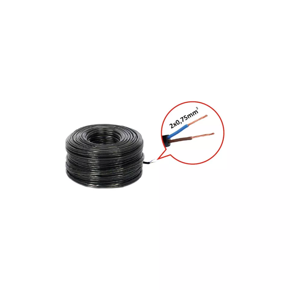 Câble d'alimentation 2x0,75mm² 220V...