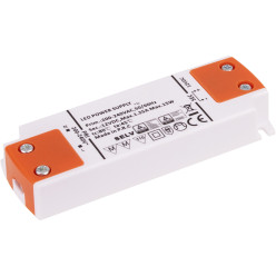 Driver LED Slim 15W 12V DC sans câble certifié TÜV / pce