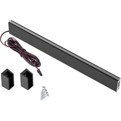 Barre de penderie Railing Slim LED avec capteur PIR Alu noir  1000mm câble à gauche / PCE