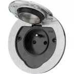 Initiale Thomson IP55 geborsteld aluminium ronde waterdichte wandcontactdoos / pce