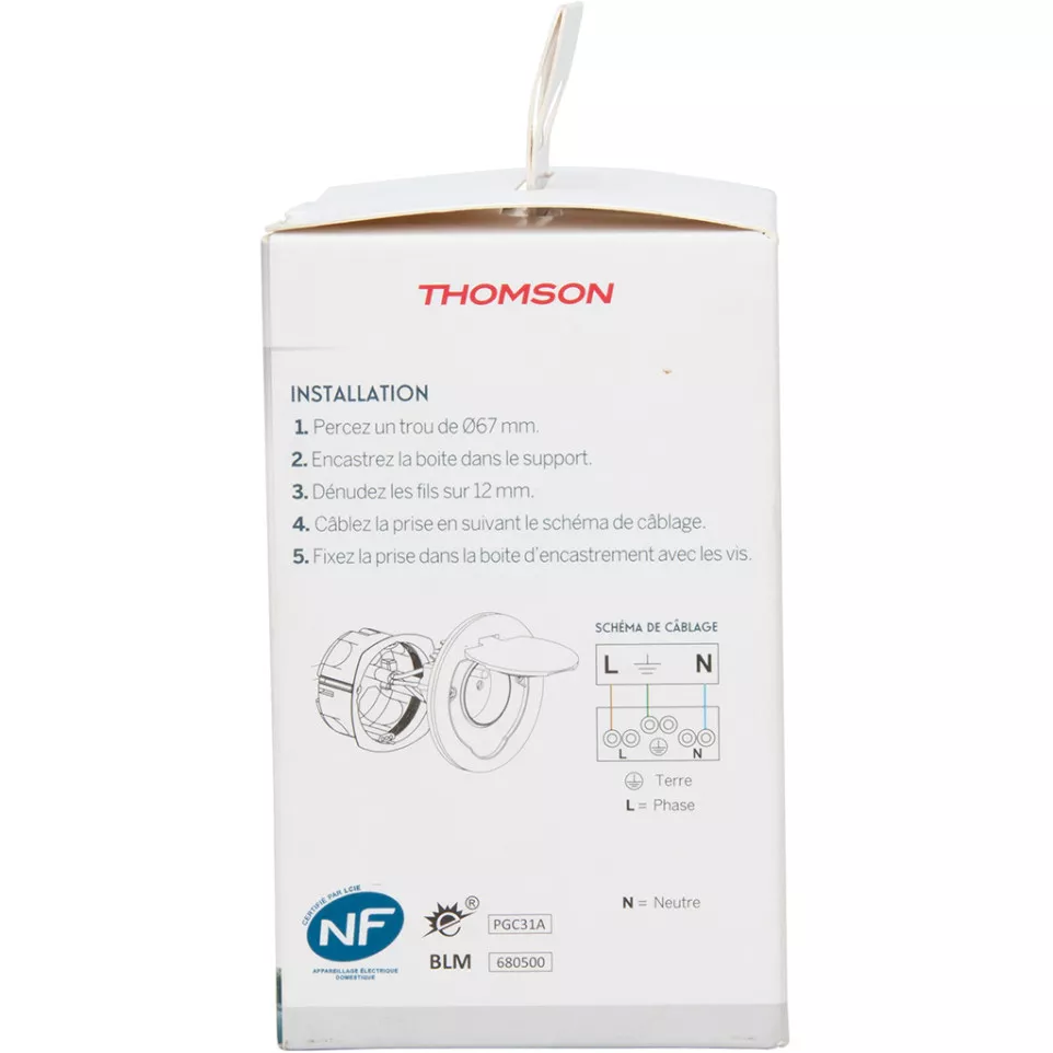 Initiale Thomson IP55 geborsteld...