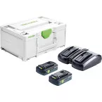 2 accus + chargeur Festool Energy Set 18V 4Ah + systainer / pce