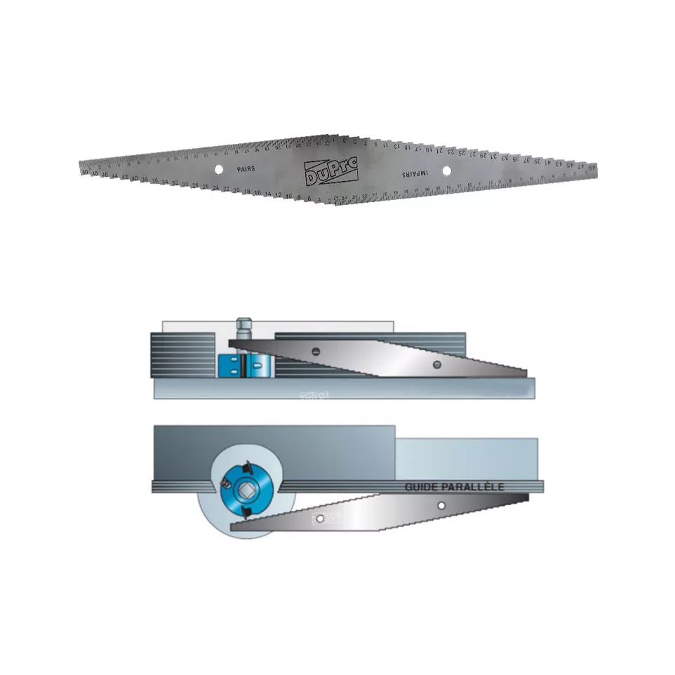 Règle de toupilleur 500mm / pce