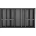 Range-couverts Orga-Box VII gris basalte pour tiroirs AvanTech YOU hauteurs 101 et 139mm, profondeur 500mm et largeur de meuble 