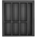 Range-couverts Orga-Box VII gris basalte pour tiroirs AvanTech YOU hauteurs 101 et 139mm, profondeur 500mm et largeur de meuble 