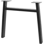 Tafelpoot Industria vorm H 80x40mm zwart / pce