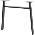 Industria H-Shaped Table Leg 80x20mm Black Textured Finish / pc
