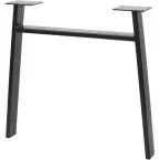 Industria H-Shaped Table Leg 80x20mm Black Textured Finish / pc